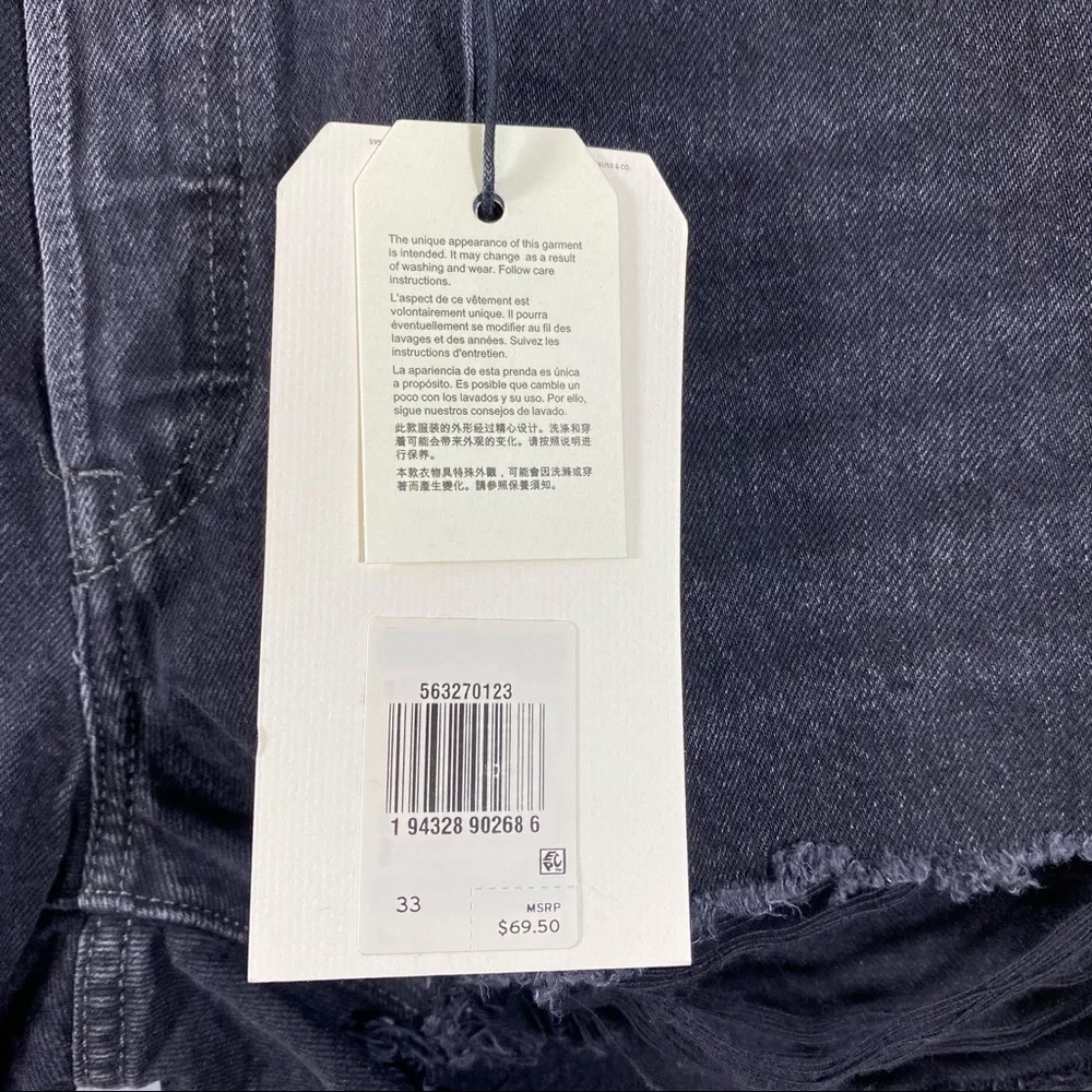 Levis 501 Shorts High Rise Distressed Size 33 - Picture 7 of 11